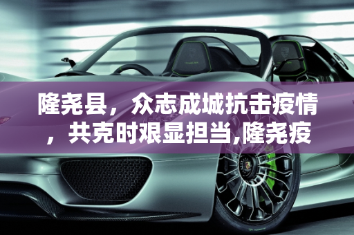 隆尧县，众志成城抗击疫情，共克时艰显担当,隆尧疫情