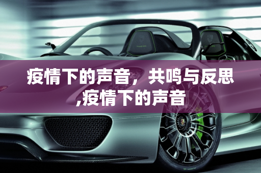疫情下的声音，共鸣与反思,疫情下的声音
