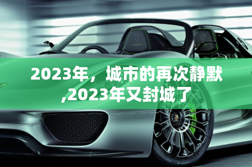 2023年，城市的再次静默,2023年又封城了