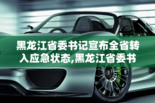黑龙江省委书记宣布全省转入应急状态,黑龙江省委书记:全省转入应急状态