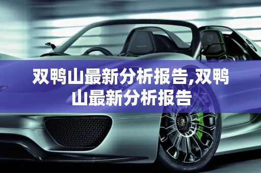 双鸭山最新分析报告,双鸭山最新分析报告