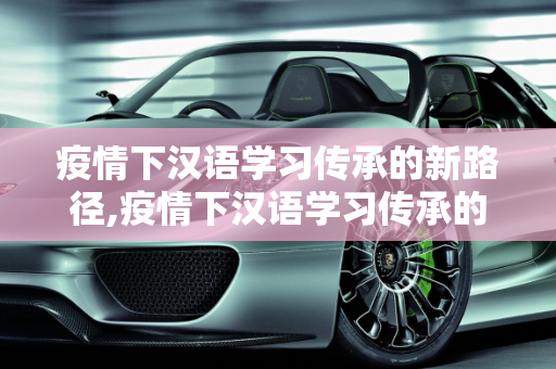 疫情下汉语学习传承的新路径,疫情下汉语学习传承的新路径